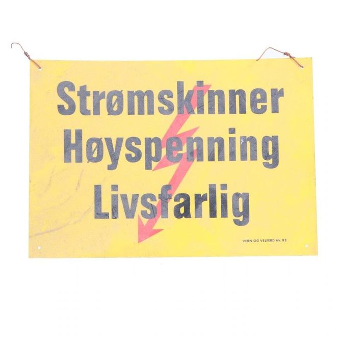 Hovedbilde Skilt, Høyspenning Livsfarlig